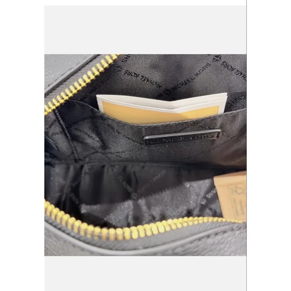 Michael Kors Black Crossbody Bag Gold Adjustable - Picture 10 of 10